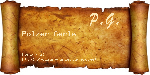 Polzer Gerle névjegykártya